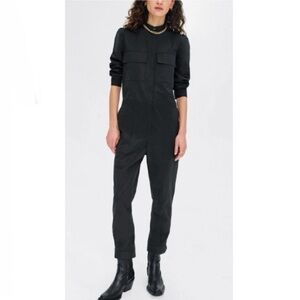 G. LABEL by Goop Terry Slim Jumpsuit in Black